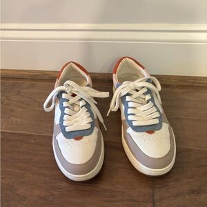 Madewell Multicolor Sneakers - White, Blue, Orange, and Tan
